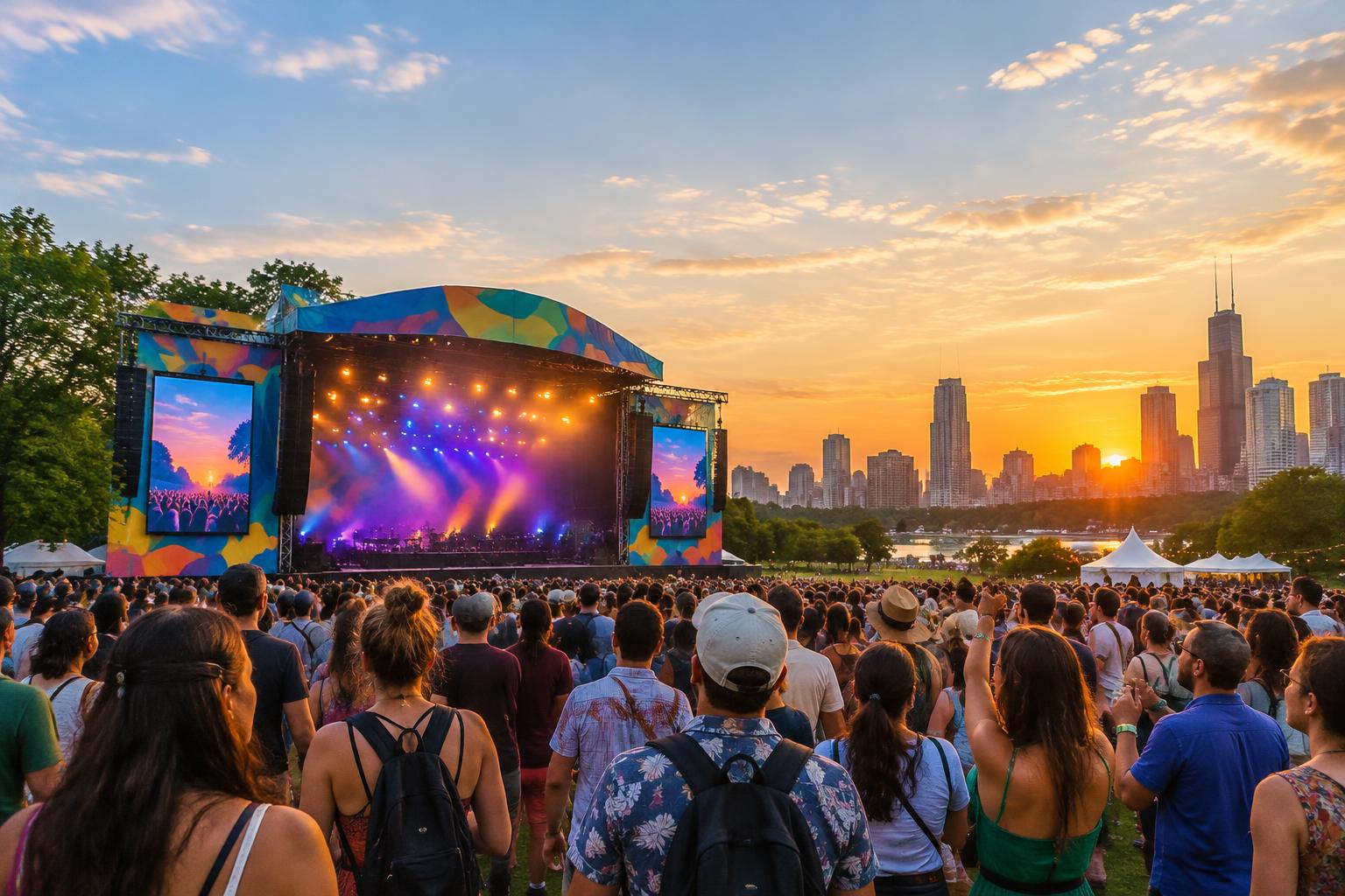 Illustrative outdoor music festival